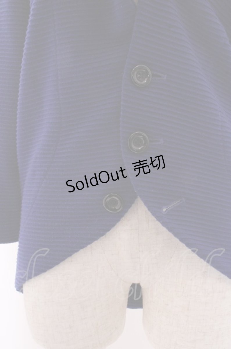 画像2: 【SALE】GADGET GROW / 立体ボーダー六部袖ボレロジャケット O-23-01-24-021-1-JA-GO-G-YM-ZT185 (2)