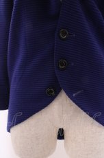 画像2: 【SALE】GADGET GROW / 立体ボーダー六部袖ボレロジャケット O-23-01-24-021-1-JA-GO-G-YM-ZT185 (2)