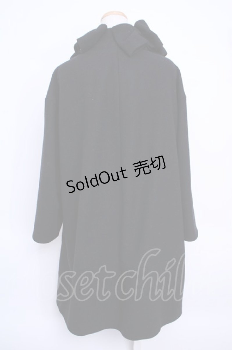 画像2: Jane Marple  / Drape ribbon collar cocoon coat Y-23-01-24-120y-1-CO-JM-L-SZ-ZY (2)