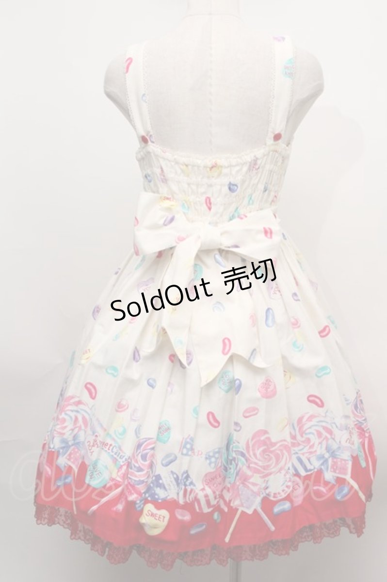 画像2: Angelic Pretty  / Candy Treatカラフルリボンジャンパースカート S-23-01-25-012s-1-OP-AP-L-AS-ZS-R (2)