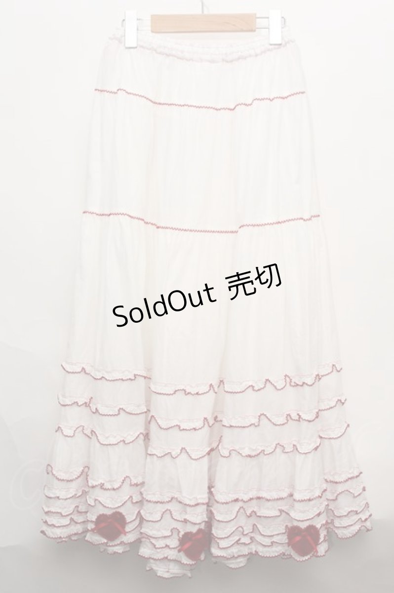 画像2: PINK HOUSE  / ハートワッペン使いローンスカート S-23-02-07-1047s-1-SK-LO-L-AS-ZS-R (2)
