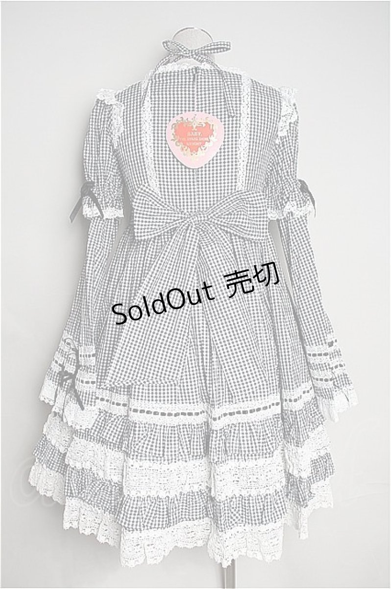 画像2: BABY,THE STARS SHINE BRIGHT  / ギンガムチェック巻きバラドールワンピースセット I-23-02-16-016i-1-OP-BA-L-HD-ZI-R (2)