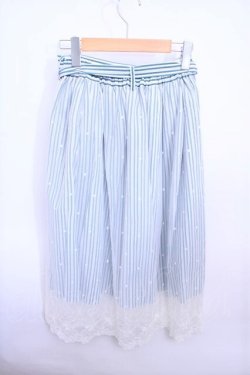 画像2: axes femme  / ストライプ×レーススカート Y-23-02-21-108-1-SK-AX-L-SZ-ZT092