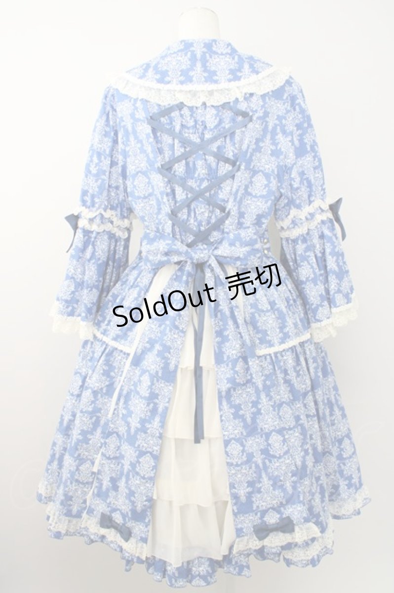 画像2: metamorphose  / Romantic Damask 姫袖ワンピース(プラスサイズ) I-23-02-24-4019i-1-OP-ME-L-HD-ZI-R (2)