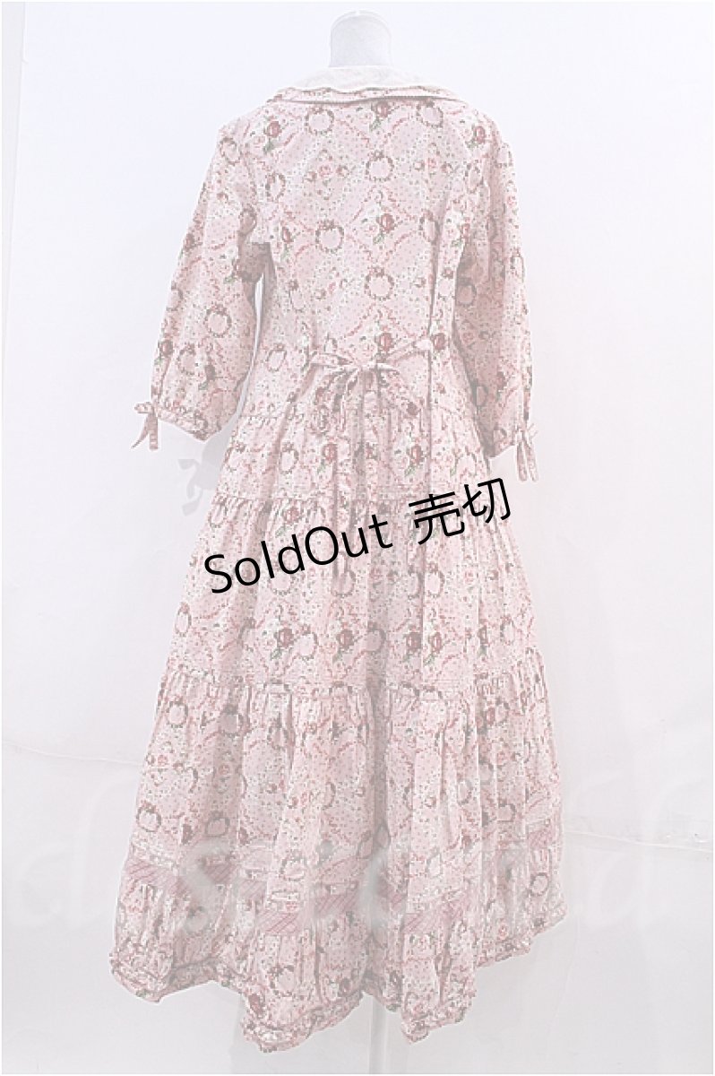 画像2: PINK HOUSE  / 薔薇模様プリントワンピース I-23-03-02-051i-1-OP-LO-L-HD-ZI-R (2)