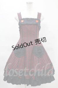 Angelic Pretty  / ドキドキハートジャンパースカート H-23-03-09-025h-1-OP-AP-L-NS-ZH-R.S