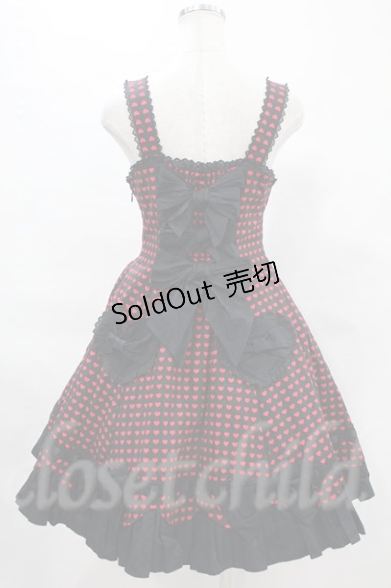 画像2: Angelic Pretty  / ドキドキハートジャンパースカート H-23-03-09-025h-1-OP-AP-L-NS-ZH-R.S (2)