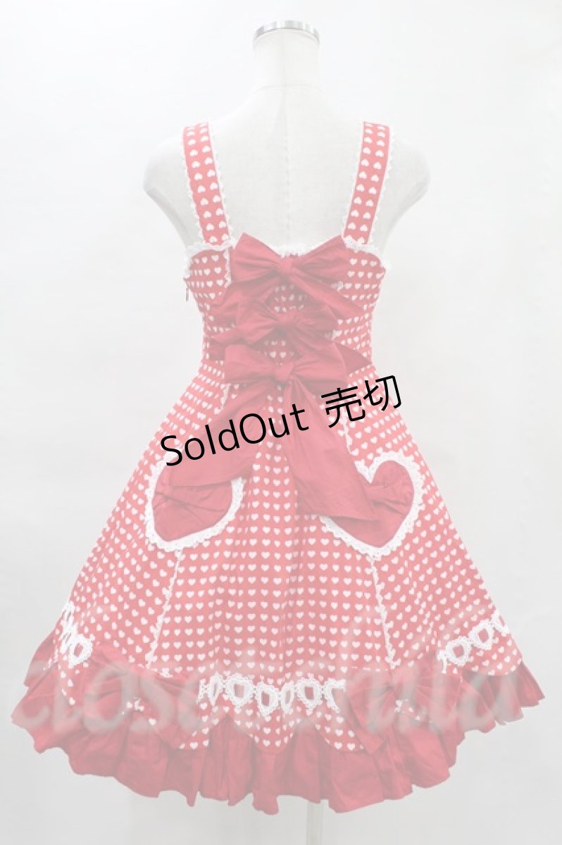 画像2: Angelic Pretty  / ドキドキハートジャンパースカート H-23-03-09-026h-1-OP-AP-L-NS-ZH-R.S (2)