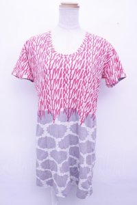 mintdesigns  / 切替総柄カットソー Y-23-03-21-075-1-TO-PU-P-AS-ZT236