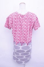 画像2: 【SALE】mintdesigns  / 切替総柄カットソー Y-23-03-21-075-1-TO-PU-P-AS-ZT236 (2)