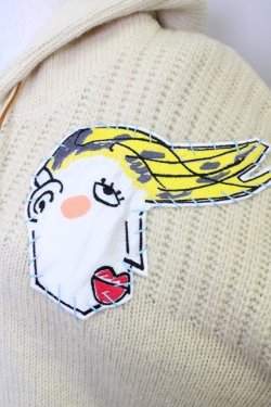 画像3: MALKOMALKA  / リーゼントワッペンニットパーカー Y-23-03-25-4007-1-TO-PU-P-OI-ZT136