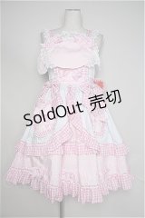 BABY,THE STARS SHINE BRIGHT  / うさくみゃちゃんのLovely Caf?ジャンパースカート I-23-04-14-019i-1-OP-BA-L-HD-ZI-R