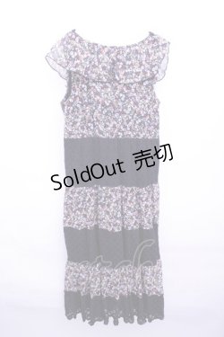 画像2: 【SALE】axes femme  / 小花ｘレースロングワンピース Y-23-04-17-087-1-OP-AX-L-SZ-ZT184