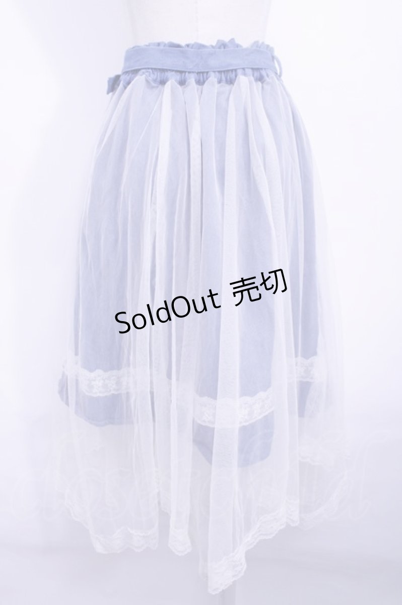 画像2: 【SALE】axes femme POETIQUE  / デニムｘチュールスカート Y-23-05-09-108-1-SK-AX-L-SZ-ZT081 (2)