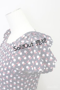 画像3: 【SALE】Honey Bunch  / りんご総柄半袖リボンワンピース I-23-05-12-4025-1-OP-LO-L-HD-ZT260
