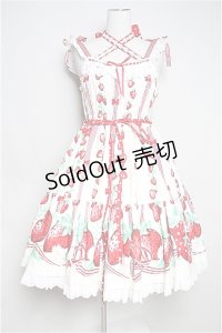 Angelic Pretty  / 摘みたていちごシャーリングジャンパースカート I-23-06-09-017i-1-OP-AP-L-HD-ZI-R