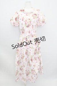 WONDERFUL WORLD  / ローズブーケティアードワンピース S-23-06-10-4025s-1-OP-LO-L-AS-ZS