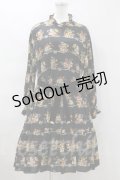 Jane Marple  / Jubilee flowersミニドレス H-23-06-13-1030h-1-OP-JM-L-KB-ZH-R