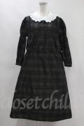 Jane Marple  / Memory shadow check shirring dress H-23-06-28-2031-1-OP-JM-L-KB-ZT327