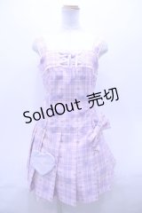 Angelic Pretty  / Sprinkle Heart Tartanジャンパースカート S-23-06-28-063s-1-OP-AP-L-AS-ZS-R