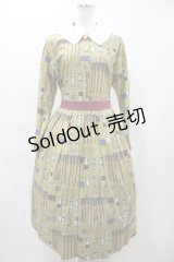 Jane Marple  / Painting kitのbutton collar dress H-23-06-30-2016h-1-OP-JM-L-NS-OS-R