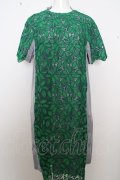 Jane Marple Dans  Le Salon / Leaf lace and broad cloth 2 face dress O-23-06-30-024o-1-BL-JM-L-OW-ZT194