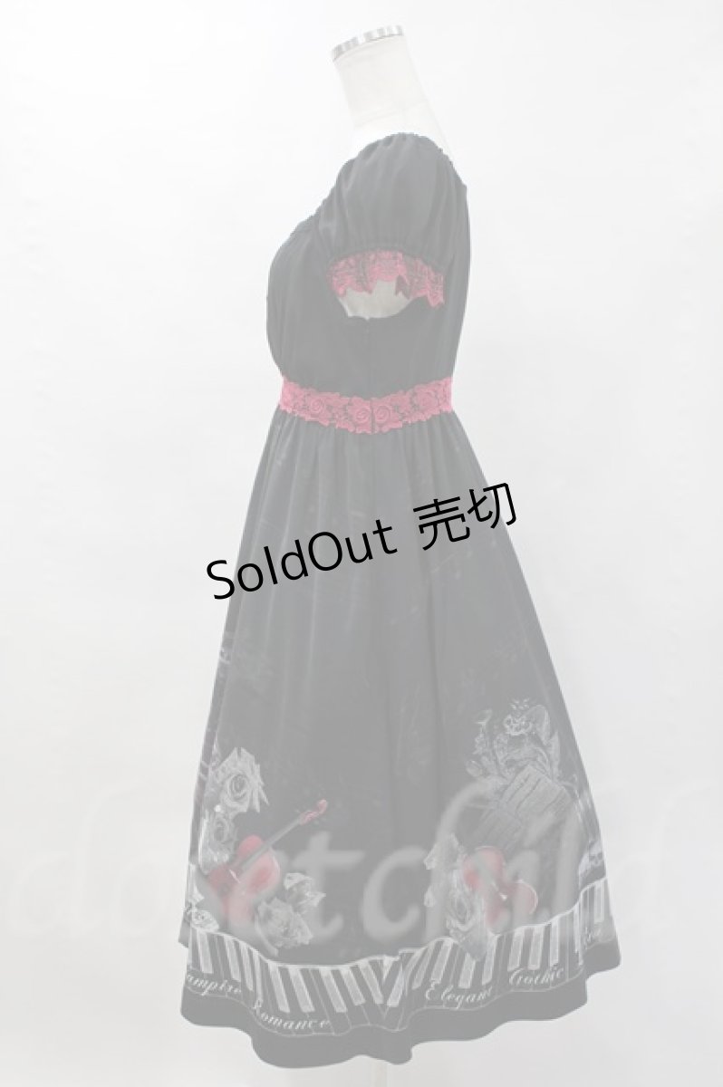 画像3: Moi-meme-Moitie  / チェンバロ三重奏プリントサテンロング半袖ワンピース H-23-07-02-1042h-1-OP-MO-G-KB-ZH-R (3)
