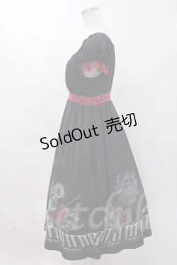 画像3: Moi-meme-Moitie  / チェンバロ三重奏プリントサテンロング半袖ワンピース H-23-07-02-1042h-1-OP-MO-G-KB-ZH-R