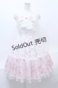 Angelic Pretty  / Powder Rose胸リボンジャンパースカート S-23-07-06-024s-1-OP-AP-L-AS-ZS-R