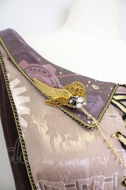 画像3: fantastic wind  / 時計仕掛け柄ジャンパースカート S-23-07-07-4027-1-OP-LO-L-UT-ZT080