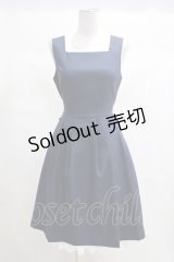 Moi-meme-Moitie  / コフィンレースリボンジャンパースカート H-23-07-21-003h-1-OP-MO-G-KB-ZH-R