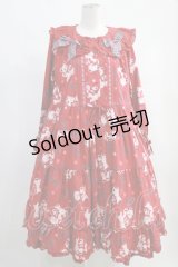 PINK HOUSE  / Love Ribbon Bearミディワンピース H-23-07-23-012h-1-OP-LO-L-NS-ZH-R