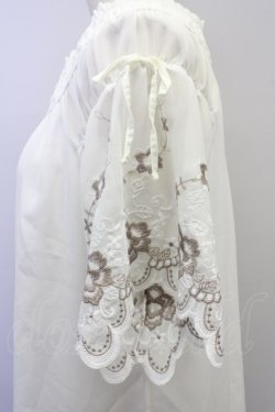画像3: axes femme  / 袖刺繍シャーリングブラウス Y-23-07-27-4005-1-BL-AX-L-SZ-ZI