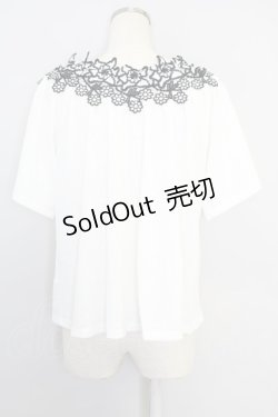 画像2: axes femme TOPS / 花刺繍オフショルプルオーバー Y-23-07-30-4007-1-TO-AX-L-SZ-ZI