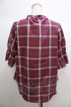 画像2: axes femme  / マドラスチェックブラウス Y-23-08-04-043-1-BL-AX-L-SZ-ZT281