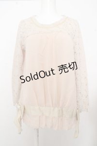 axes femme / スターptシフォンレイヤードニット O-23-08-05-067-1-TO-AX-L-IG-ZT382