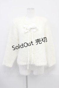 PINK HOUSE  / 2つリボン付きニットカーディガン I-23-08-11-4006-1-TO-LO-L-HD-ZT230