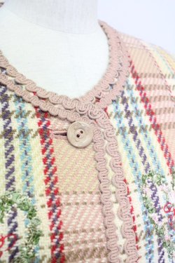 画像4: PINK HOUSE  / ハートローズ刺繍チェックジャケット I-23-08-11-4010-1-JA-LO-L-HD-ZT189