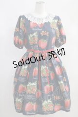 Leur Getter  / Strawberry Garden袖付ワンピース H-23-08-15-006h-1-OP-LU-L-KB-ZY