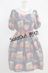 Leur Getter  / Strawberry Garden袖付ワンピース H-23-08-15-006h-1-OP-LU-L-KB-ZY