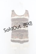 Franche Lippee / フラワーリボンボーダータンクトップ O-23-08-20-098-1-TO-LO-L-IG-ZT052