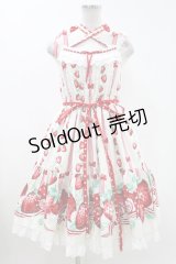 Angelic Pretty  / 摘みたていちごシャーリングジャンパースカート H-23-08-23-1019h-1-OP-AP-L-NS-ZH-R