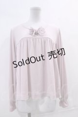 PINK HOUSE  / リボンモチーフ付きマイルドドライスムースプルオーバー I-24-04-07-013-1-TO-LO-L-HD-ZT310
