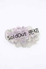 Michal Negrin  / 紫フラワー&レースバレッタ I-23-08-29-075i-1-AC-LO-L-HD-ZI