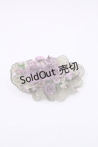 Michal Negrin  / 紫フラワー&レースバレッタ I-23-08-29-075i-1-AC-LO-L-HD-ZI