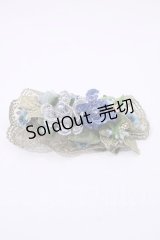 Michal Negrin  / 青フラワーレースバレッタ I-23-08-29-076i-1-AC-LO-L-HD-ZI