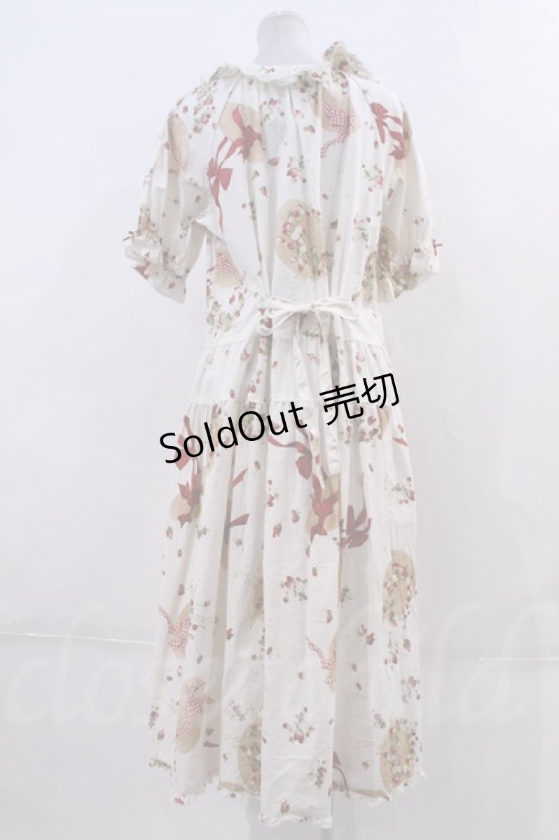 画像2: PINK HOUSE  / Straw-berry Hatプリントミディワンピース I-23-08-29-033i-1-OP-LO-L-HD-ZI-R (2)