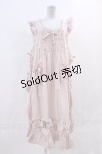 PINK HOUSE  / テディワッペン付きエプロンドレス I-23-08-29-034i-1-OP-LO-L-HD-ZI-R