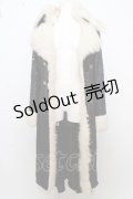 h.NAOTO / Dark white fur coat