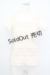 Ank Rouge  / レース&シフォン半袖カットソー I-23-09-03-4007-1-TO-LO-L-HD-ZT074